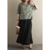 Summer  literary black elastic waist versatile wide leg culottes